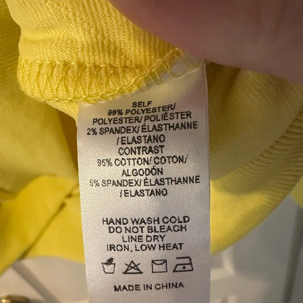 Anthropologie Yellow Quilted Pullover - Picture 5 of 5